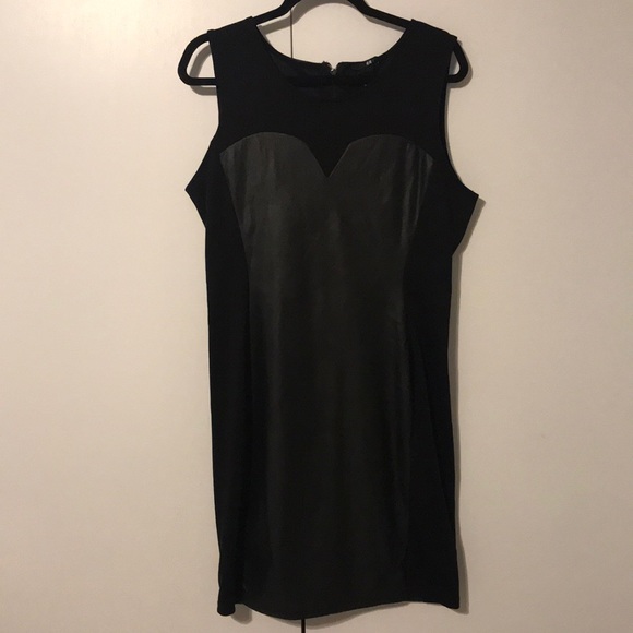 h&m leather dress Buy H&M Women Black Solid Imitation Leather Dress - Dresses for Women 12383826